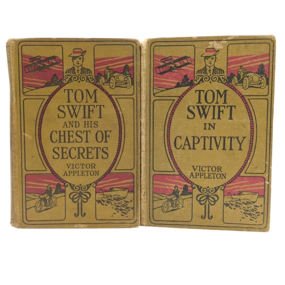 Tom Swift Chest of Secrets Captivity Victor Appleton 1925 1912 Hardcover Books